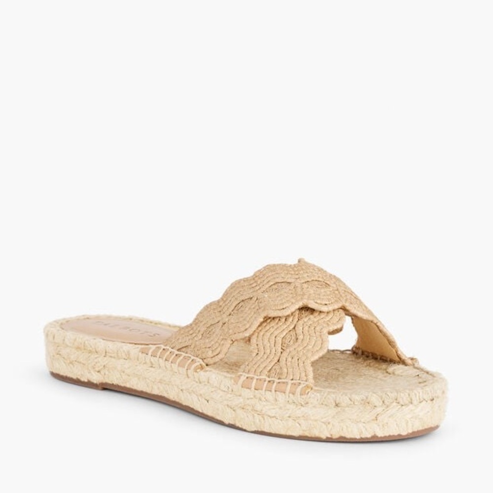 Talbots Hester Crisscross Raffia Espadrille Flat Sandals 11